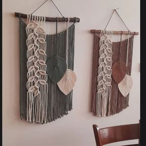 دیوارکوب برگ و جوانه مکرومه دکوراتیو آرت بیوتی