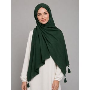 شال پلیسه منگوله دار ساده کد 101