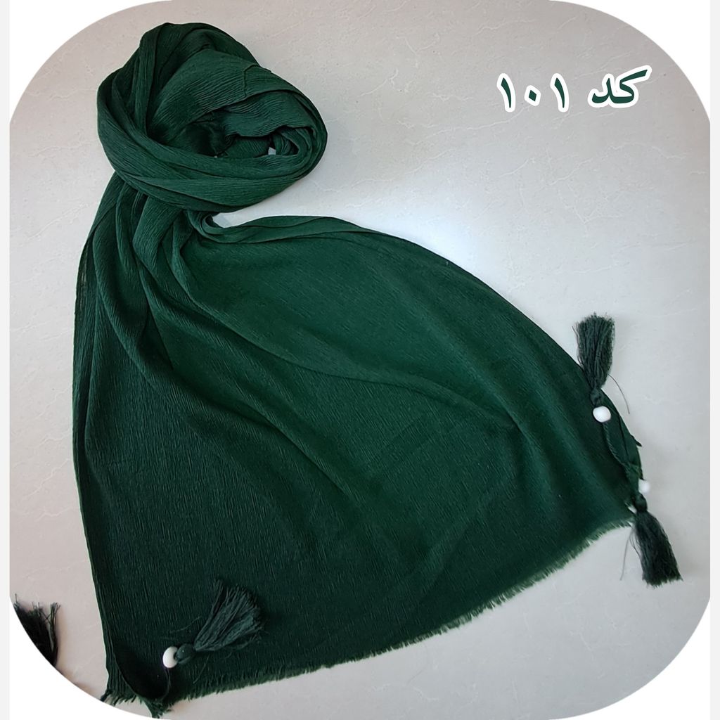 خرید اینترنتی قیمت شال پلیسه منگوله دار ساده کد 101