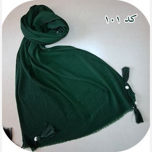 خرید اینترنتی قیمت شال پلیسه منگوله دار ساده کد 101