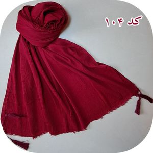 خرید اینترنتی قیمت شال پلیسه منگوله دار ساده کد 104