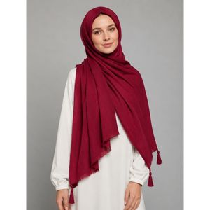شال پلیسه منگوله دار ساده کد 104