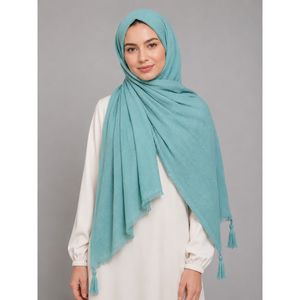 شال پلیسه منگوله دار ساده کد 109