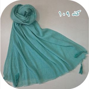 خرید اینترنتی قیمت شال پلیسه منگوله دار ساده کد 109