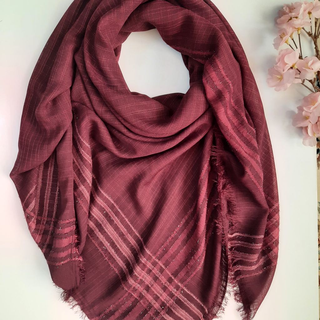 خرید اینترنتی قیمت روسری لنین لمه دار قواره 140 کد1