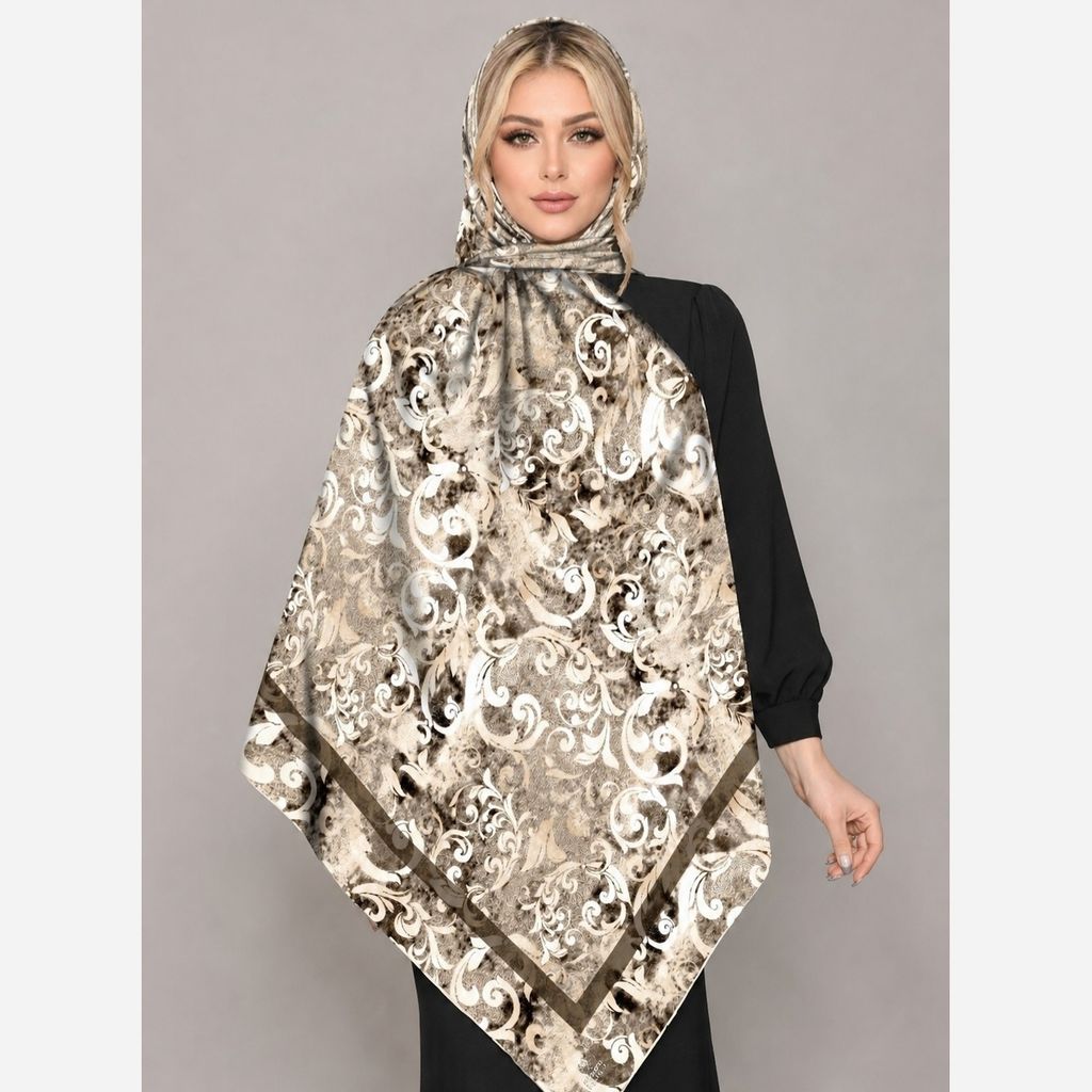 خرید اینترنتی قیمت روسری نخی قواره 100 سیمارو کد P34051