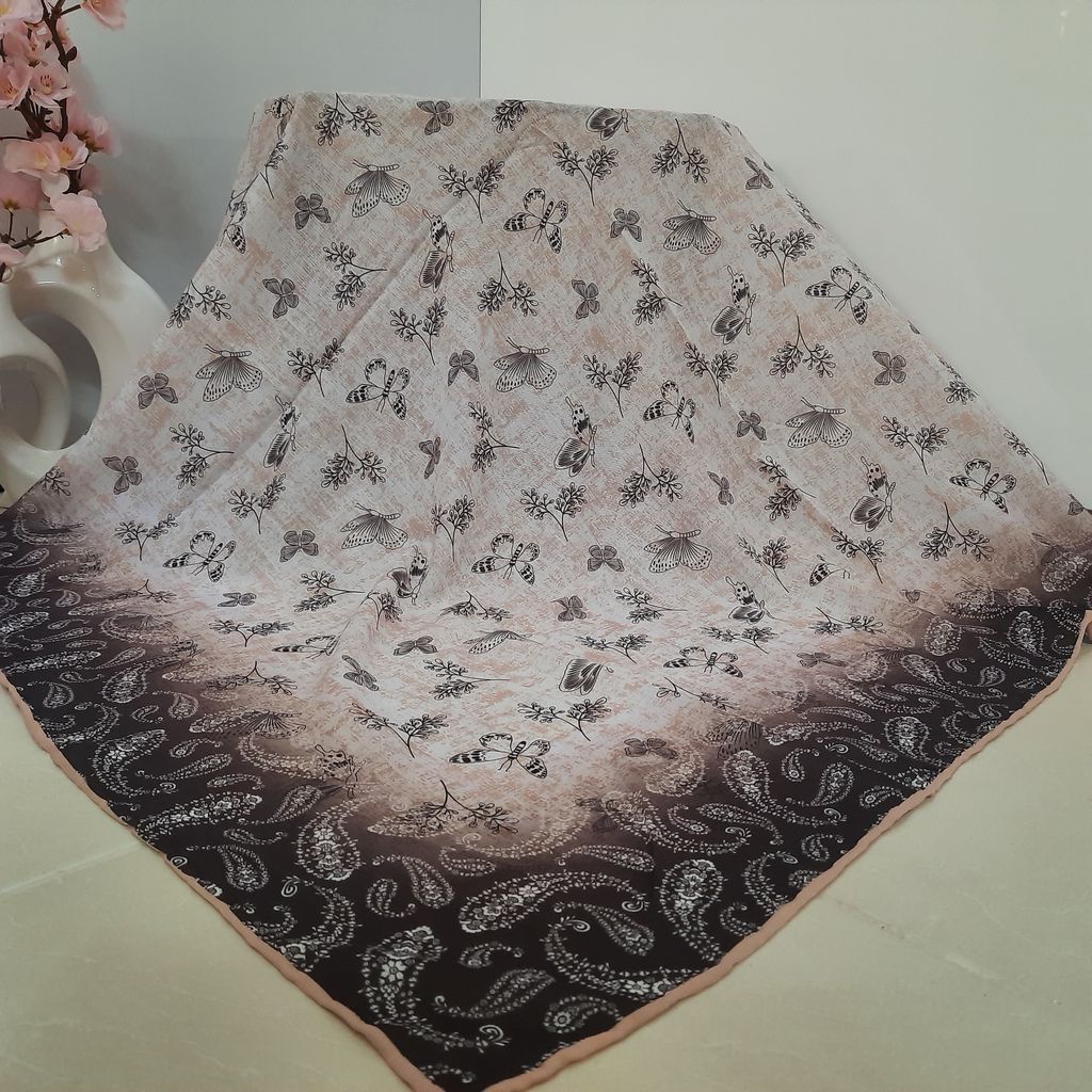 خرید اینترنتی قیمت روسری نخی قواره 120 کد D253