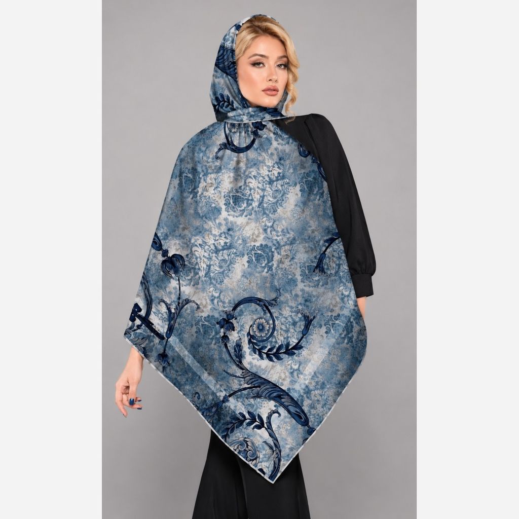 خرید اینترنتی قیمت روسری نخی قواره130 سیمارو کدP35152