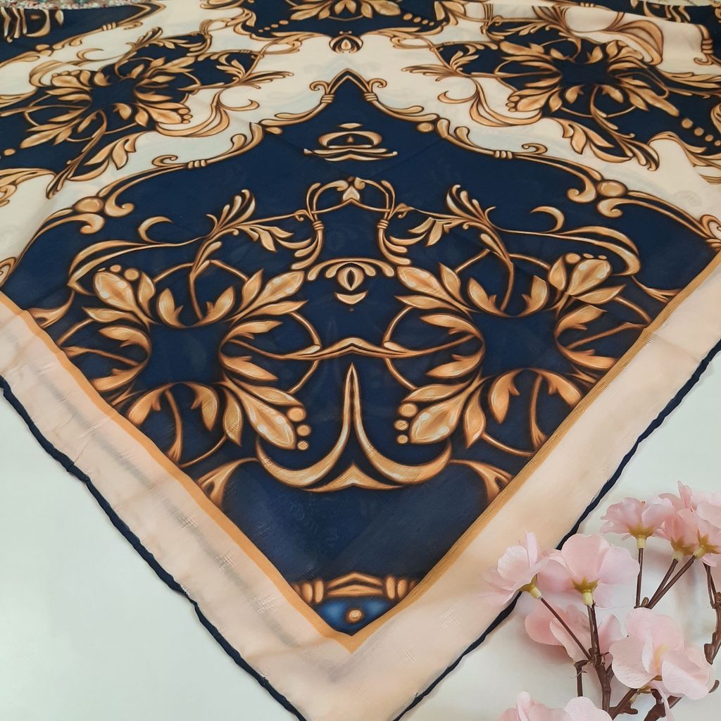 خرید اینترنتی قیمت روسری نخی قواره130 سیمارو کدP31543