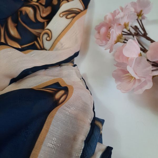 روسری نخی قواره130 سیمارو کدP31543