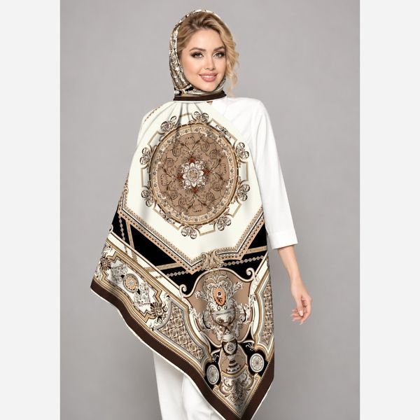 روسری نخی قواره 130 سیمارو کد P31764
