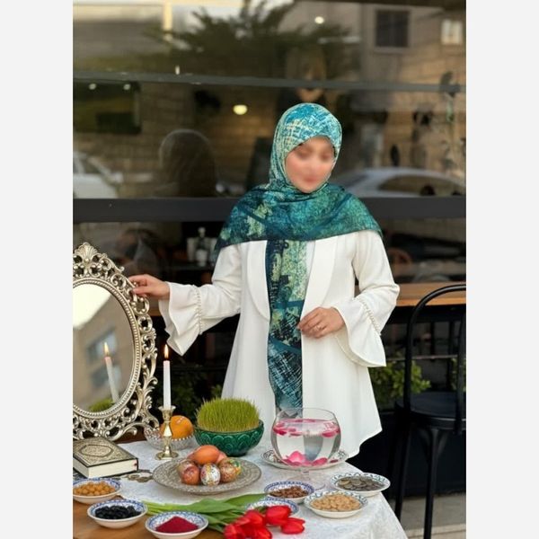 روسری نخی قواره 140 سی تو کد x488