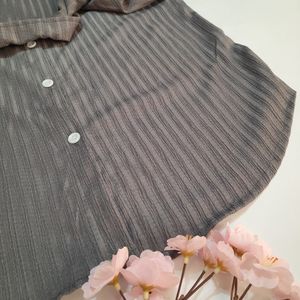 خرید اینترنتی قیمت شومیز زنانه طوسی فری سایز از 38 تا 44