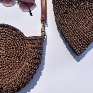 فروش اینترنتی ست مینی کیف و کلاه رافیا
