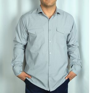 پیراهن دوجیب خاویاری تترون کندیس یزد کد 03
