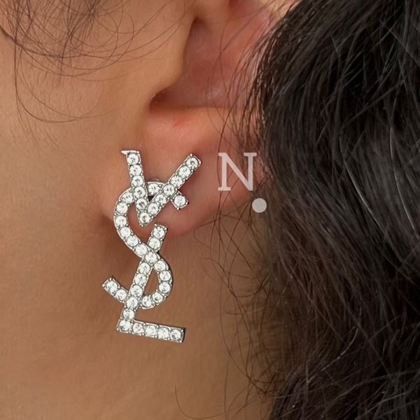 گوشواره زنانه مدل جواهری YSL