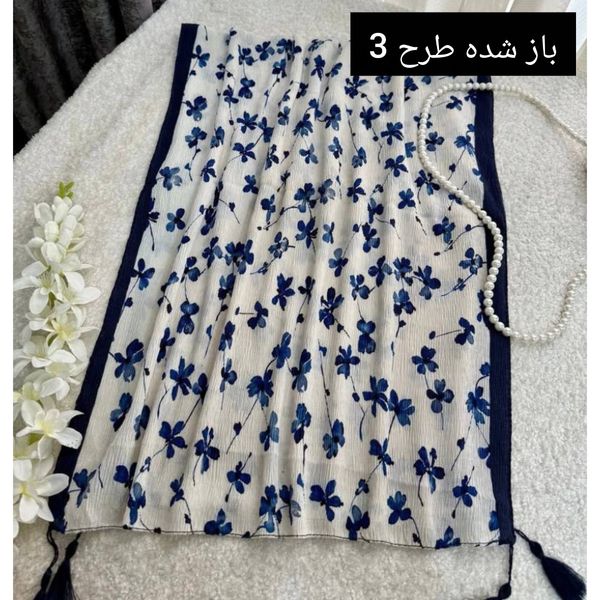 شال نخ پلیسه طرحدار