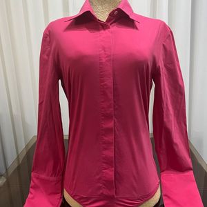 شومیز جلو دکمه استین بلند استوک فروشگاهی کد 609