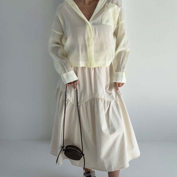 ست شومیز و دامن شیشه ای کد 160975
