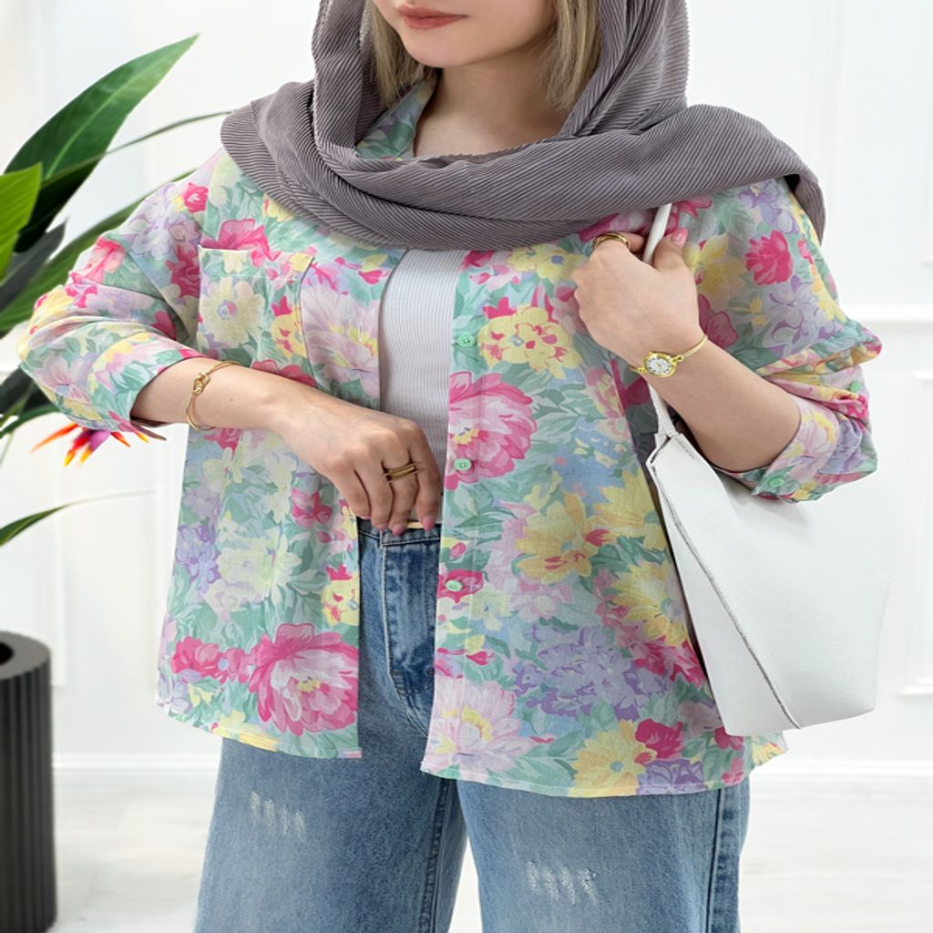 خرید اینترنتی قیمت شومیز مانتویی طرحدار آدلیا زنانه | تاتاتا
