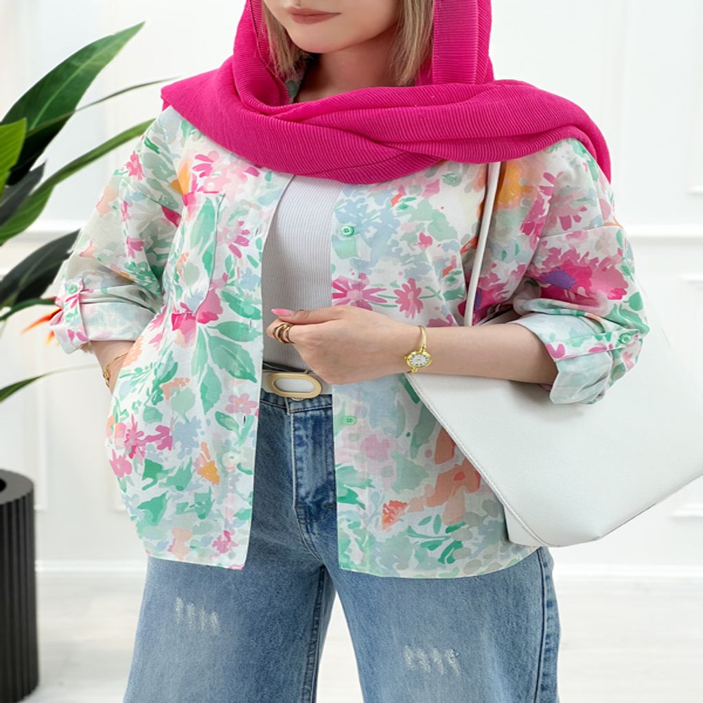 خرید اینترنتی قیمت شومیز مانتویی طرحدار آدلیا زنانه | تاتاتا