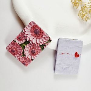 آینه جیبی دوطرفه تاشو مستطیلی قابل حمل در طرح های زیبا برای میکاپ | دلسامه