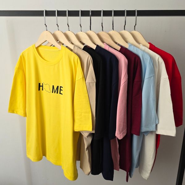 تی شرت نخ پنبه باکسی HOME
