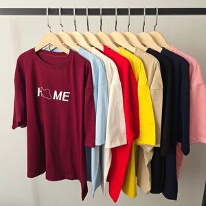 خرید انلاین تی شرت نخ پنبه باکسی HOME