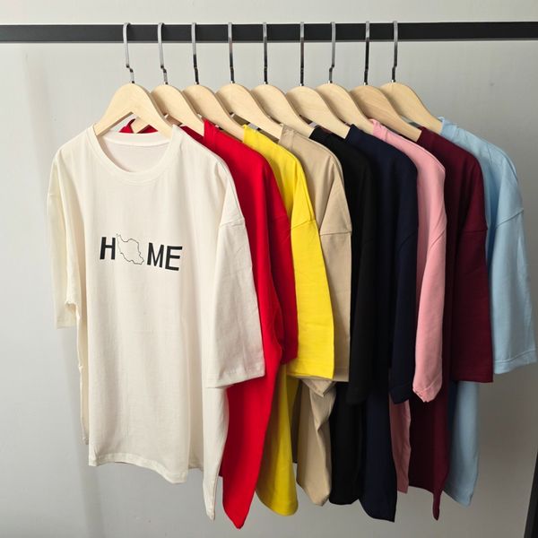 تی شرت نخ پنبه باکسی HOME