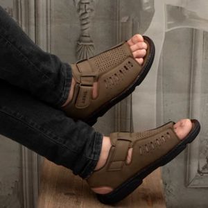 صندل مردانه تابستانی مدل منچستر رنگ سدری