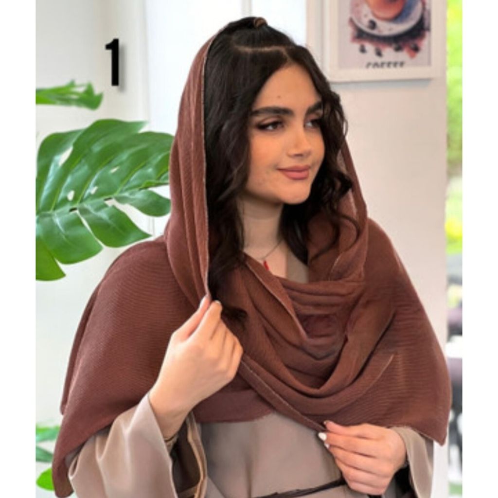 خرید انلاین شال پلیسه حاشیه لمه شیک و جذاب