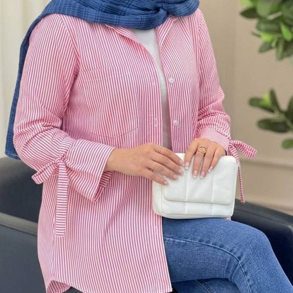 شومیز دیپلمات استین پاپیون
