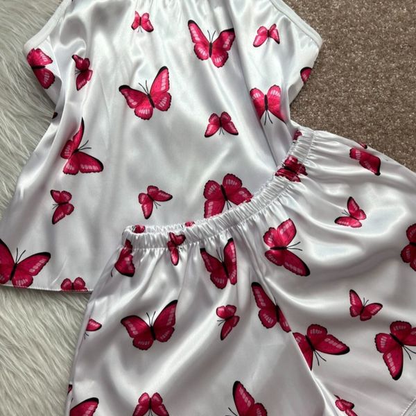 تاپ و شلوارک ساتن پروانه 🦋
