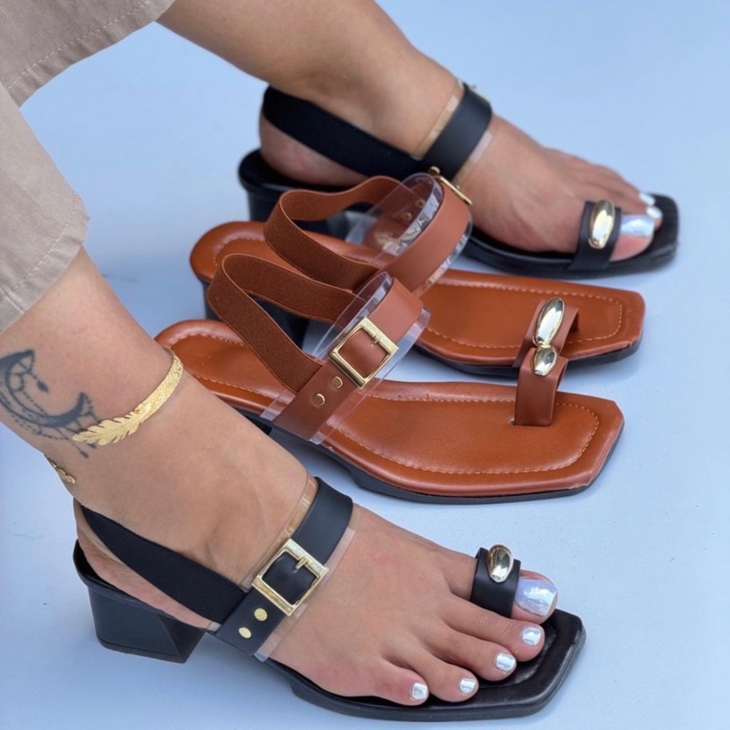 خرید آنلاین صندل پاشنه سرخود لا انگشتی دوان کد 2375