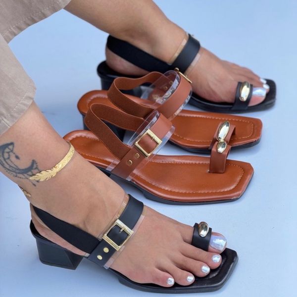 صندل پاشنه سرخود لا انگشتی دوان کد 2375