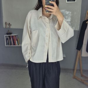 قیمت ارزان شومیز لینن زنانه پروانه🦋