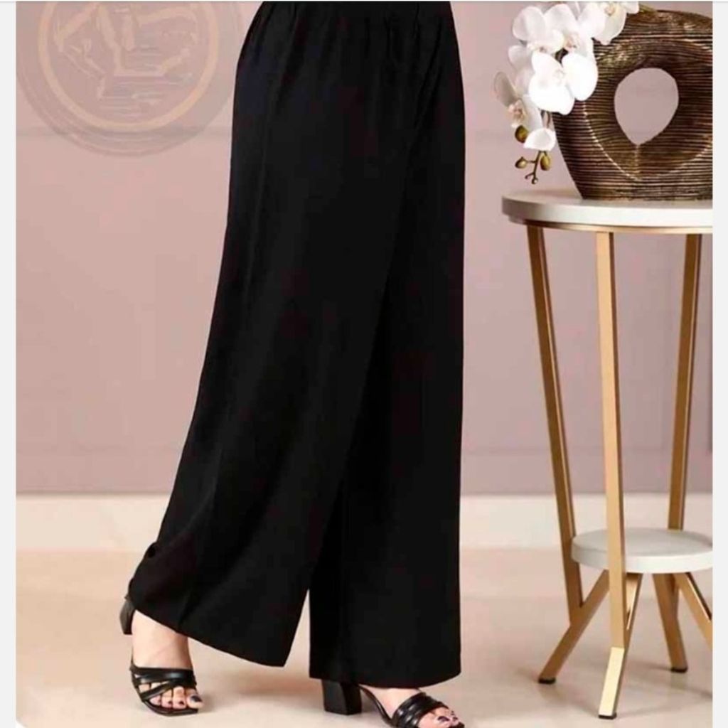 فروش اینترنتی شلوار بگ نخی کجراه زنانه مشکی نخ وارداتی مناسب محرم