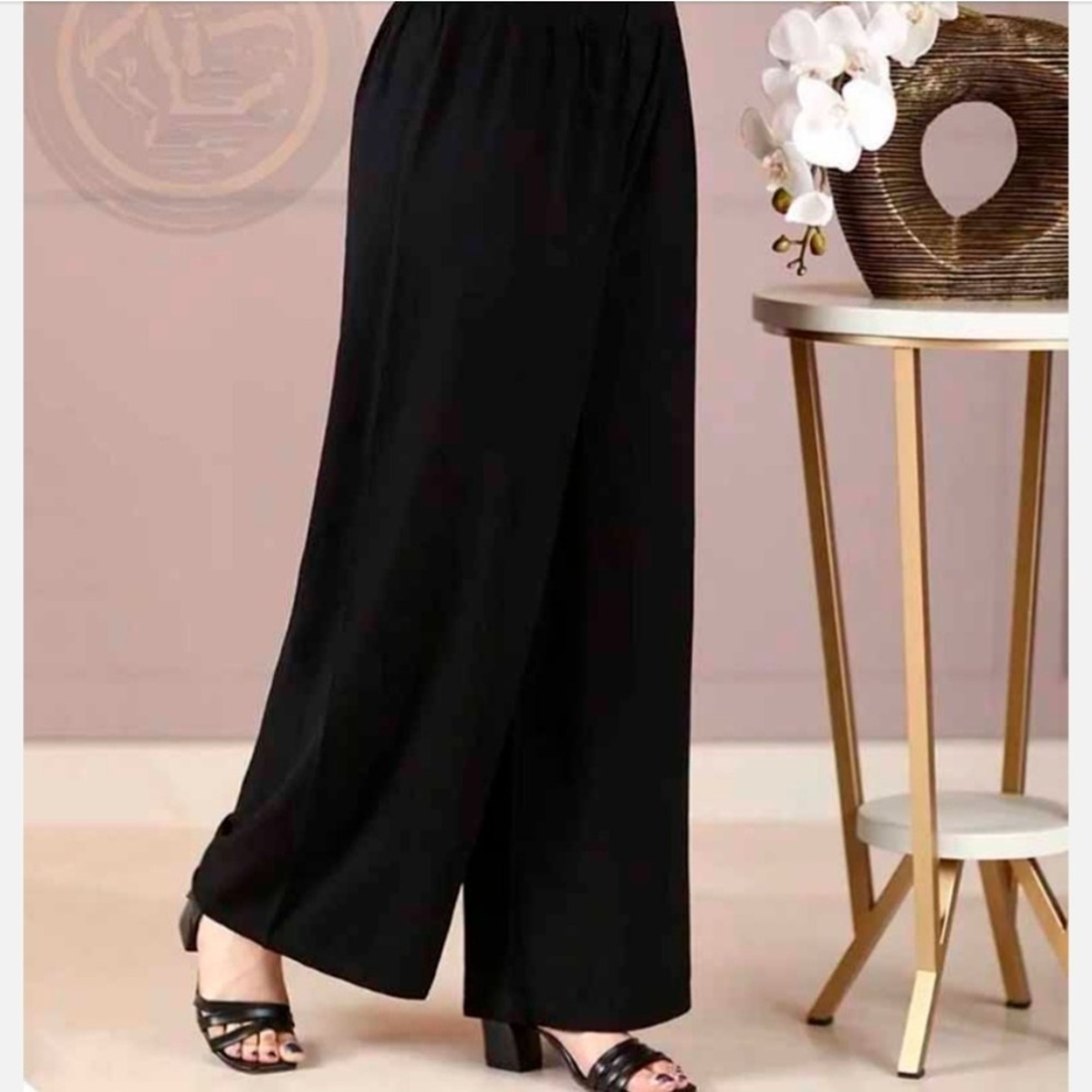 فروش اینترنتی شلوار بگ نخی کجراه زنانه مشکی نخ وارداتی مناسب محرم