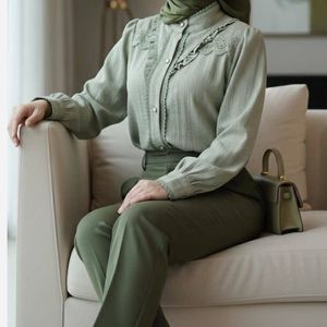 خرید آنلاین شومیز مجلسی مدل حسنا سبز