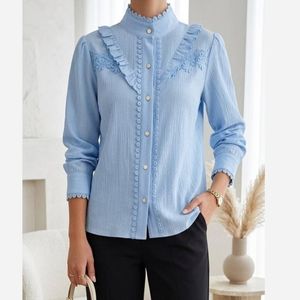 خرید اینترنتی قیمت شومیز مجلسی مدل حسنا آبی