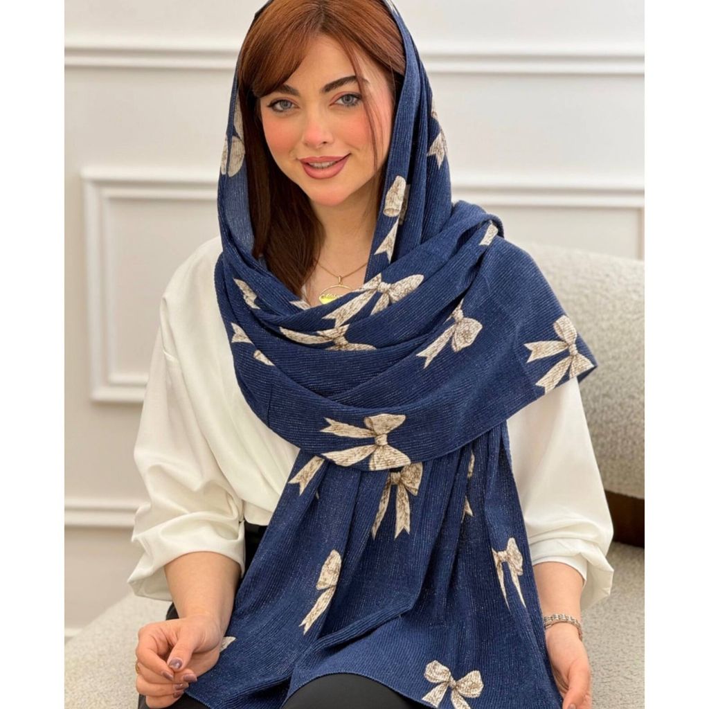 قیمت ارزان شال نخ برشکا لمه دار