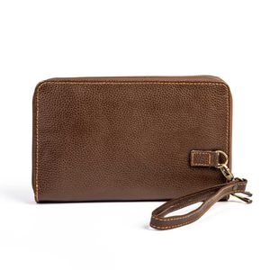 خرید اینترنتی قیمت کیف دستی چرم طبیعی مدل (قهوه ای - فلوتر )