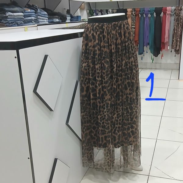 دامن توری پلنگی پلیسه