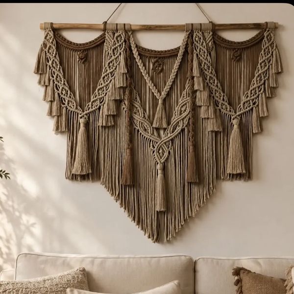 دیوارکوب لاکچری مکرومه
