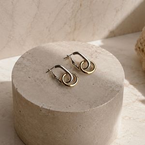 گوشواره دو حلقه دو رنگ
