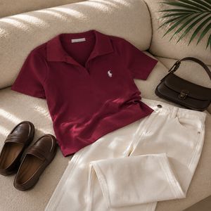 خرید اینترنتی قیمت پلوشرت ترند یقه‌دار رها دخترانه