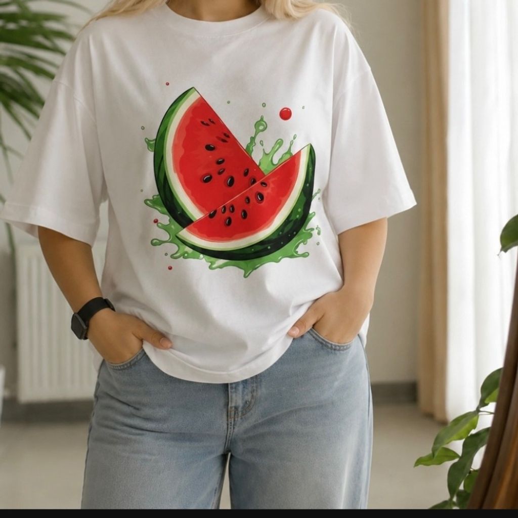 قیمت ارزان تیشرت باکسی میوه