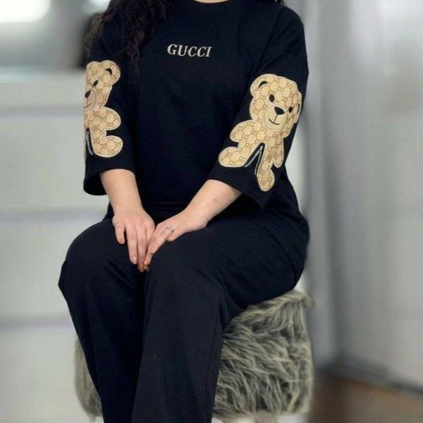 ست تیشرت شلوارطرح نوا زنانه و دخترانه