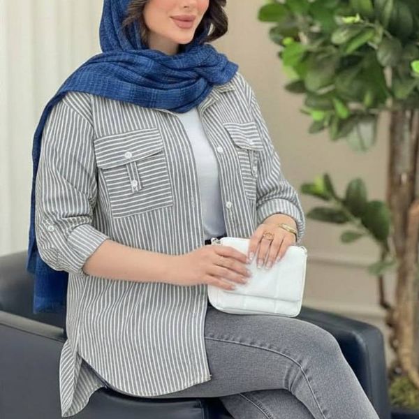 مانتو زنانه و دخترانه طرح جیب صلیبی