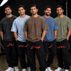 تیشرت مردانه یقه گرد سنگشور سایز بزرگ